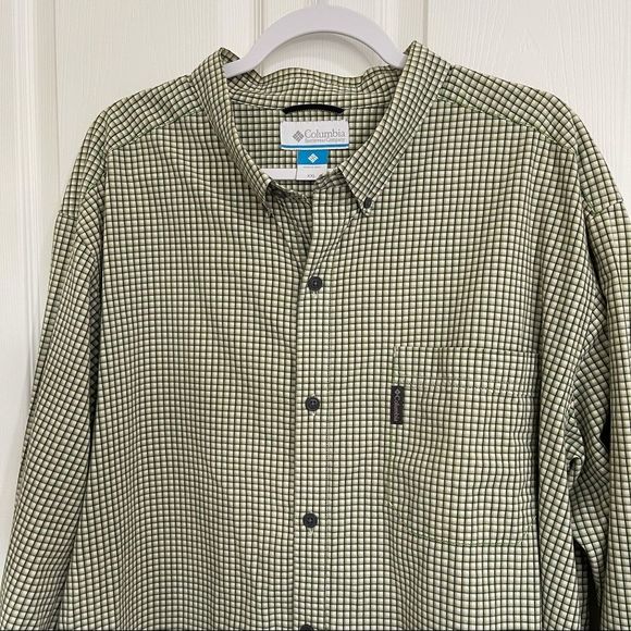 Columbia 100% Cotton Check Pattern Button Down Shirt Long Sleeve Pocket Men XXL - Picture 4 of 15